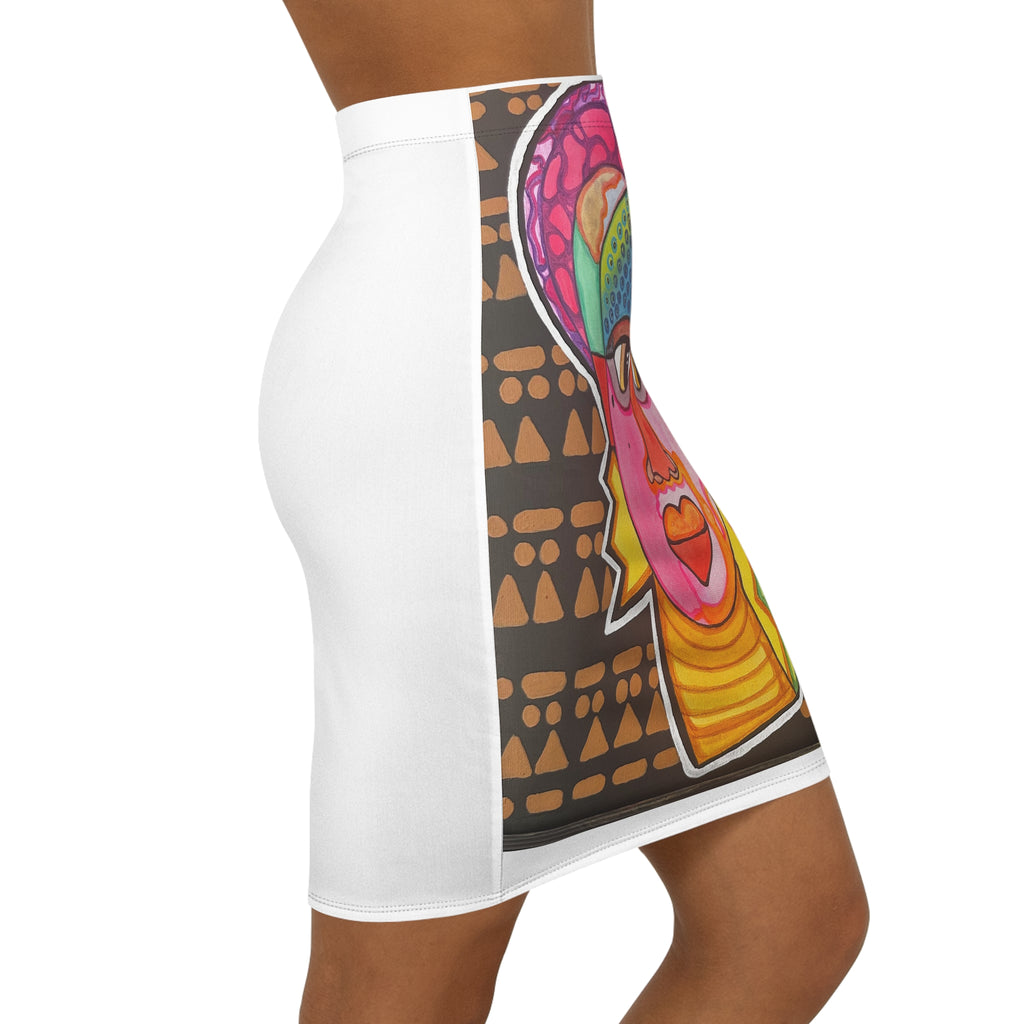 Abstract & Colorful Artistic Midi Skirt