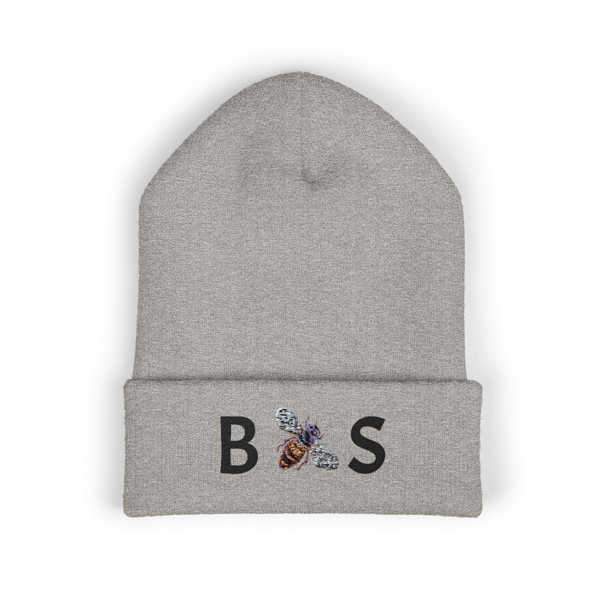 “Bee Sweet” Embroidered Cuffed Beanie Hat