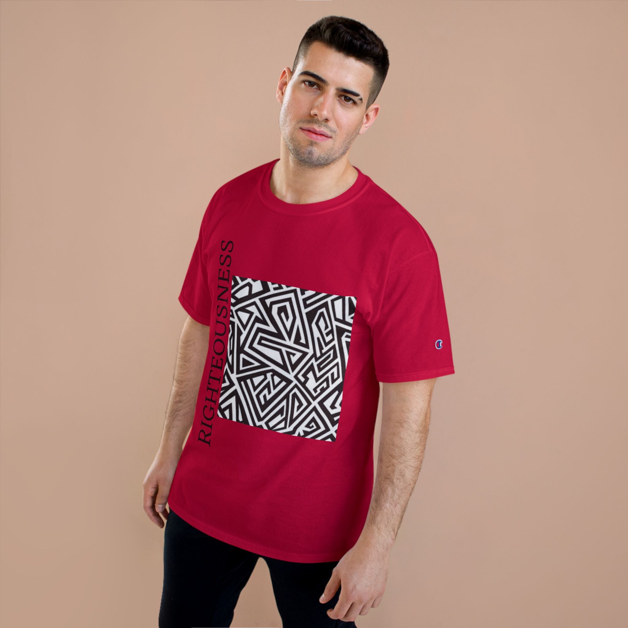 Righteousness Graphic T-Shirt — Abstract Maze Design