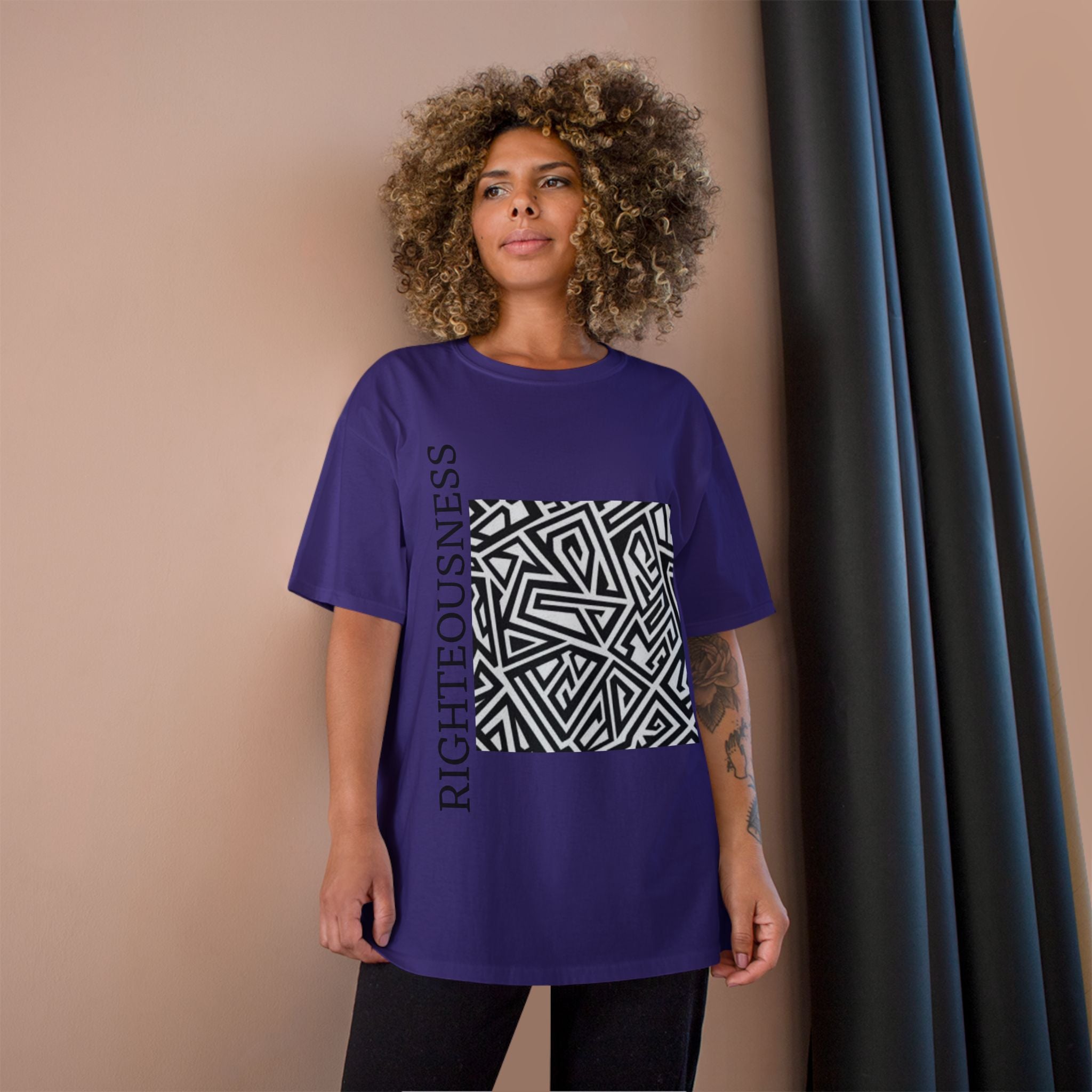 Righteousness Graphic T-Shirt — Abstract Maze Design