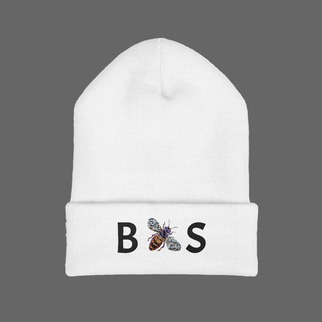 “Bee Sweet” Embroidered Cuffed Beanie Hat