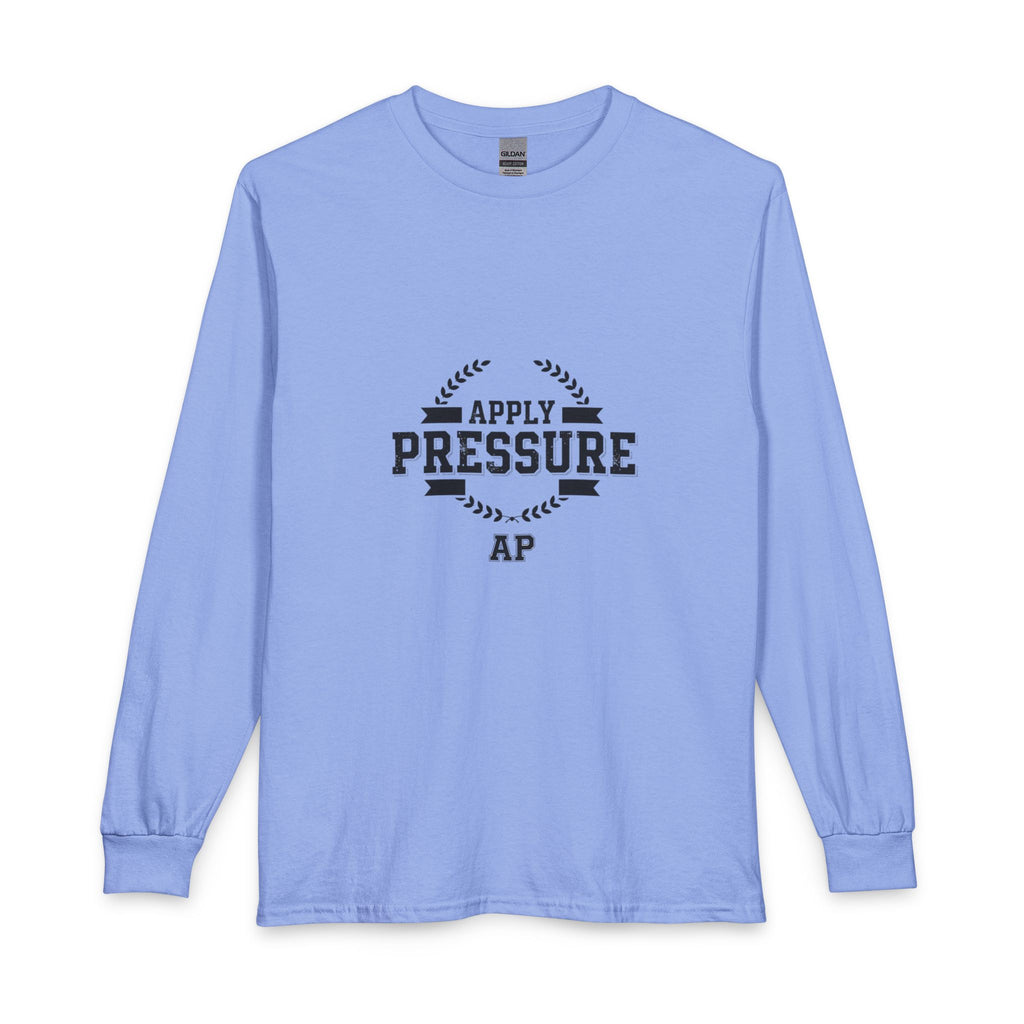 Apply Pressure Long Sleeve Tee — Vintage Motivational AP Shirt