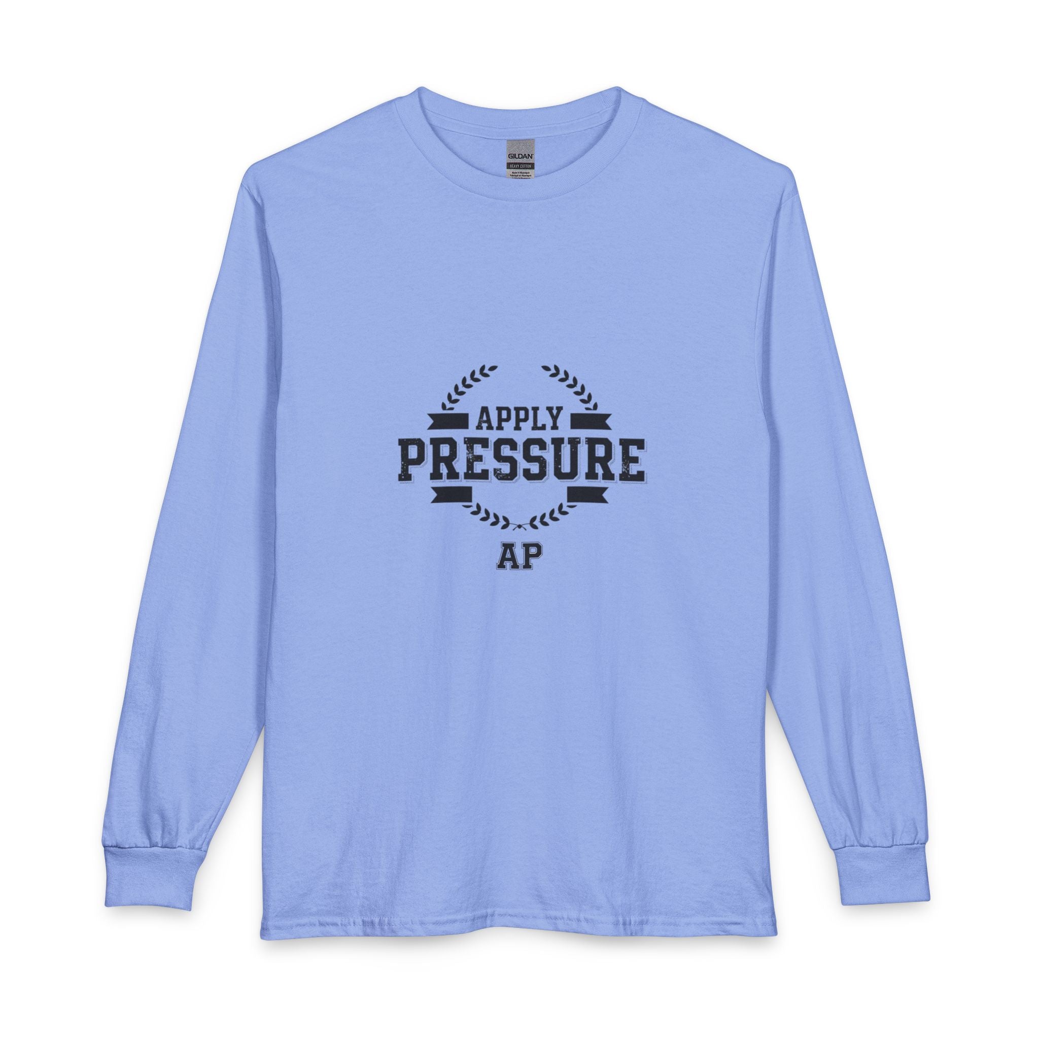 Apply Pressure Long Sleeve Tee — Vintage Motivational AP Shirt