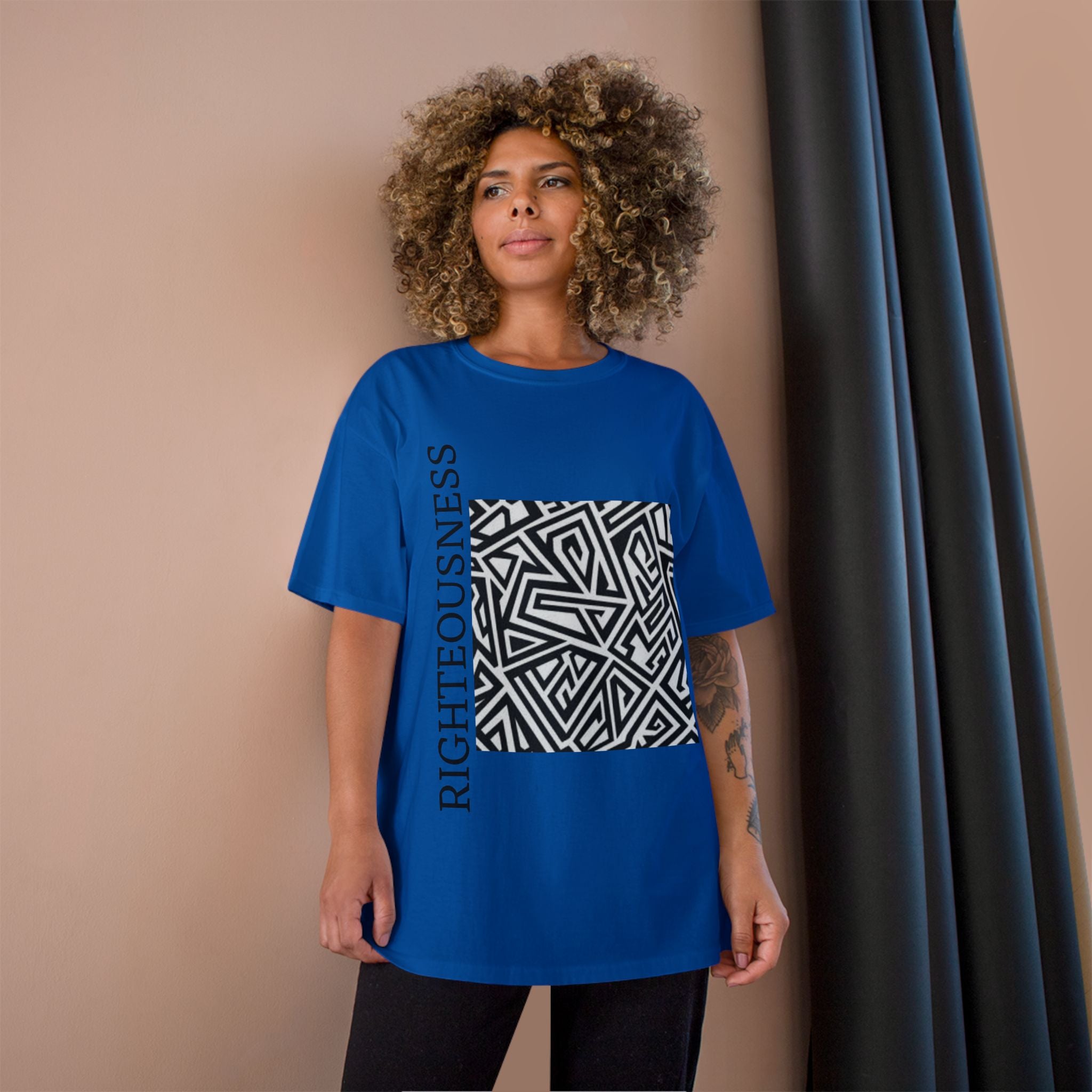 Righteousness Graphic T-Shirt — Abstract Maze Design