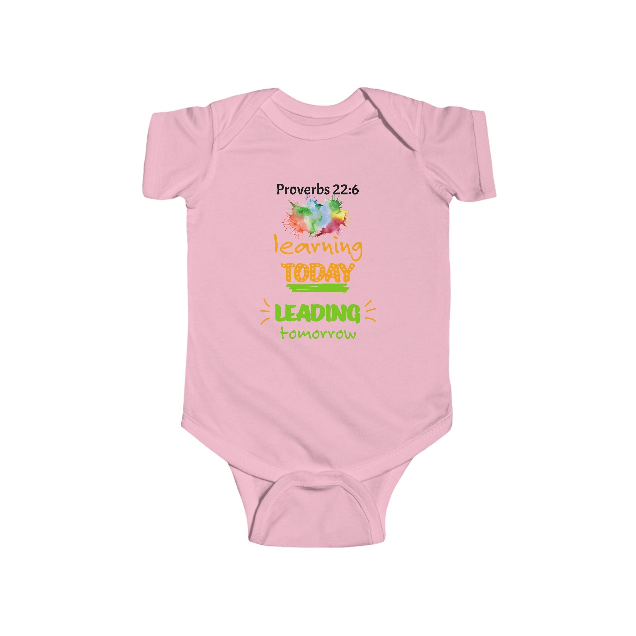 Infant Bodysuit - "Proverbs 22:6 Learning Today, Leading Tomorrow" Baby Onesie