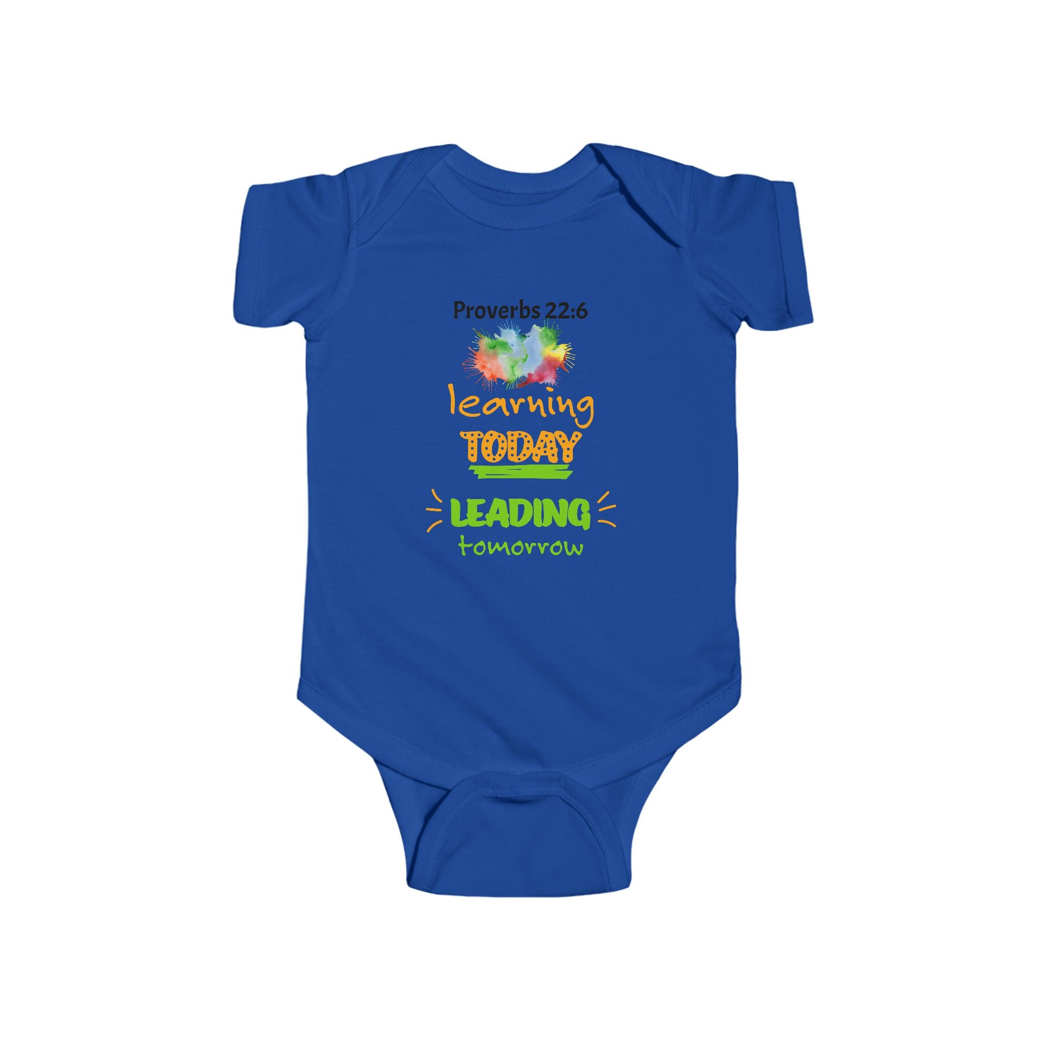 Infant Bodysuit - "Proverbs 22:6 Learning Today, Leading Tomorrow" Baby Onesie