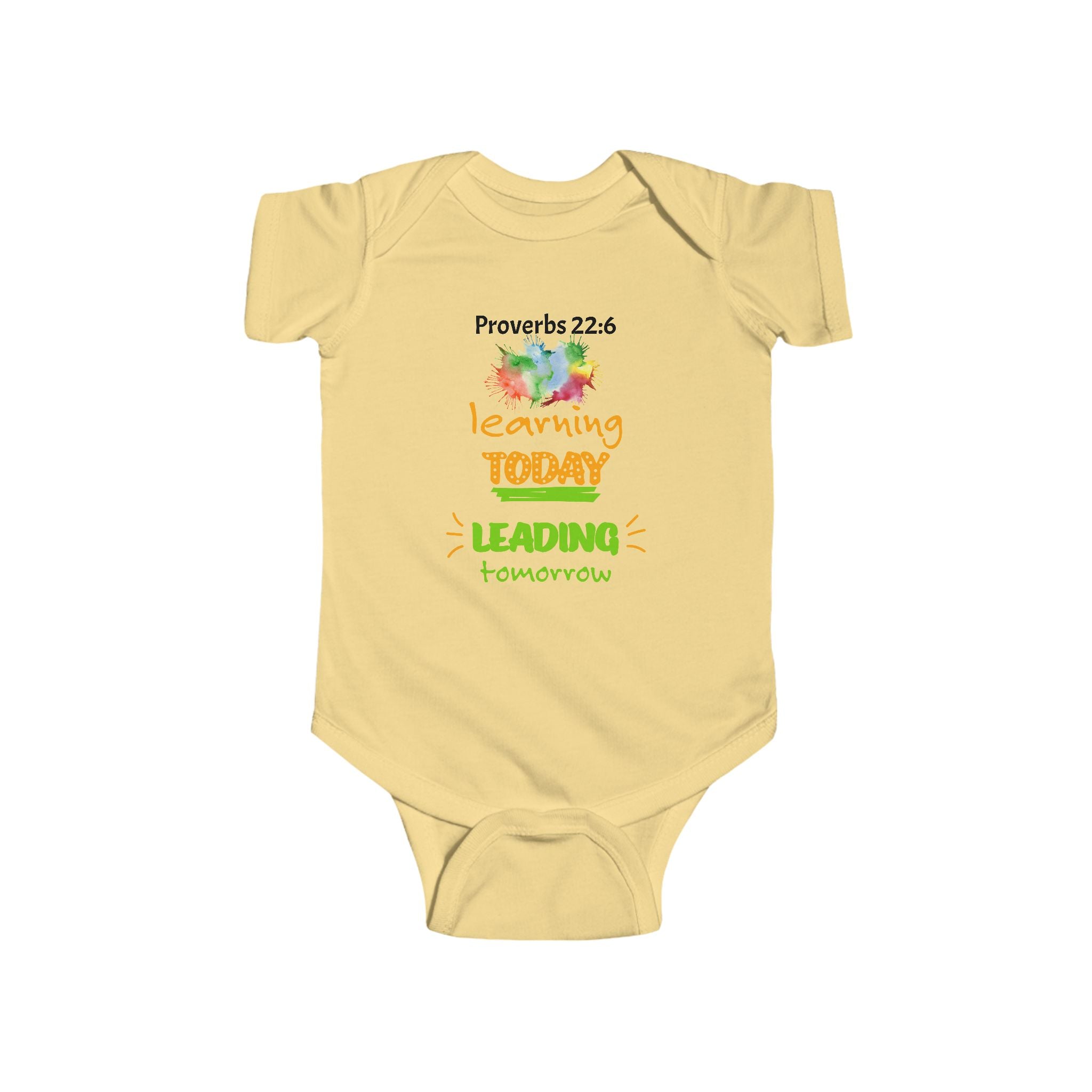 Infant Bodysuit - "Proverbs 22:6 Learning Today, Leading Tomorrow" Baby Onesie