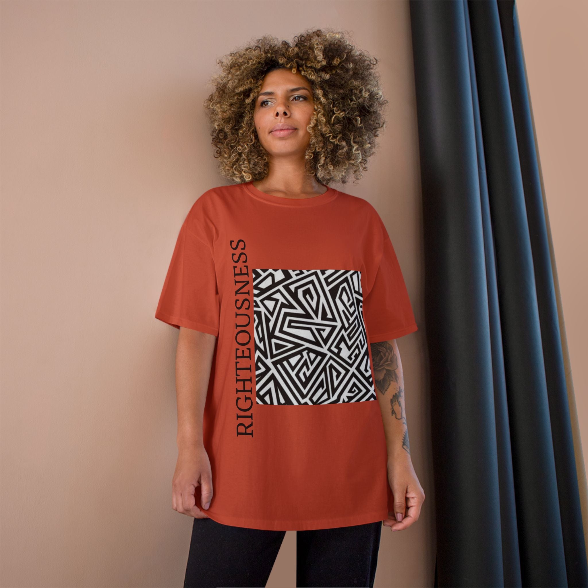 Righteousness Graphic T-Shirt — Abstract Maze Design