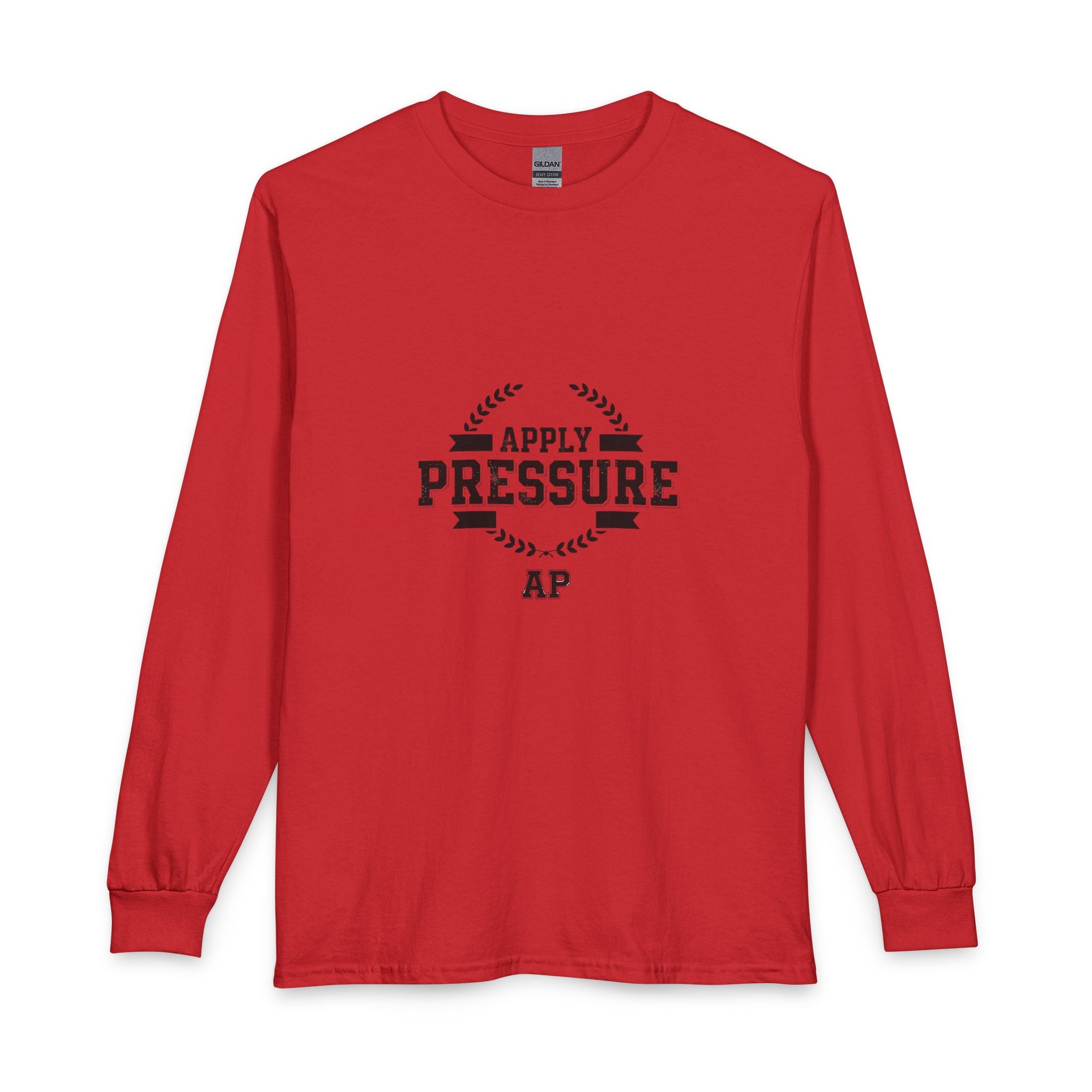 Apply Pressure Long Sleeve Tee — Vintage Motivational AP Shirt