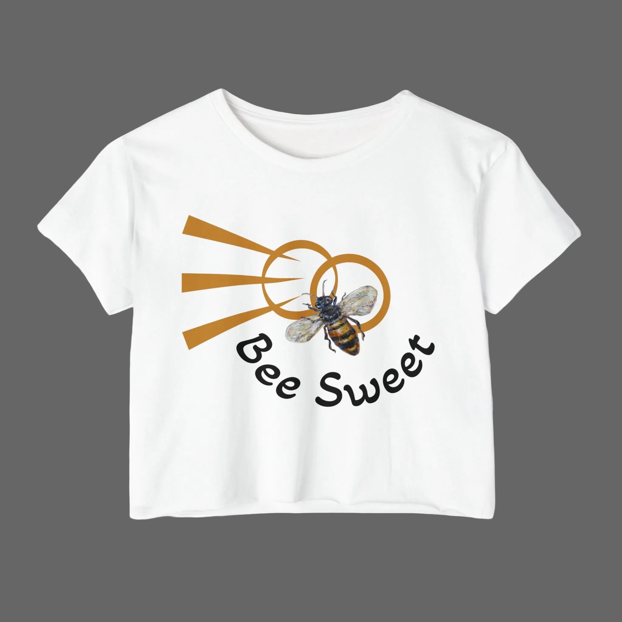 “Bee Sweet” retro graphic crop top