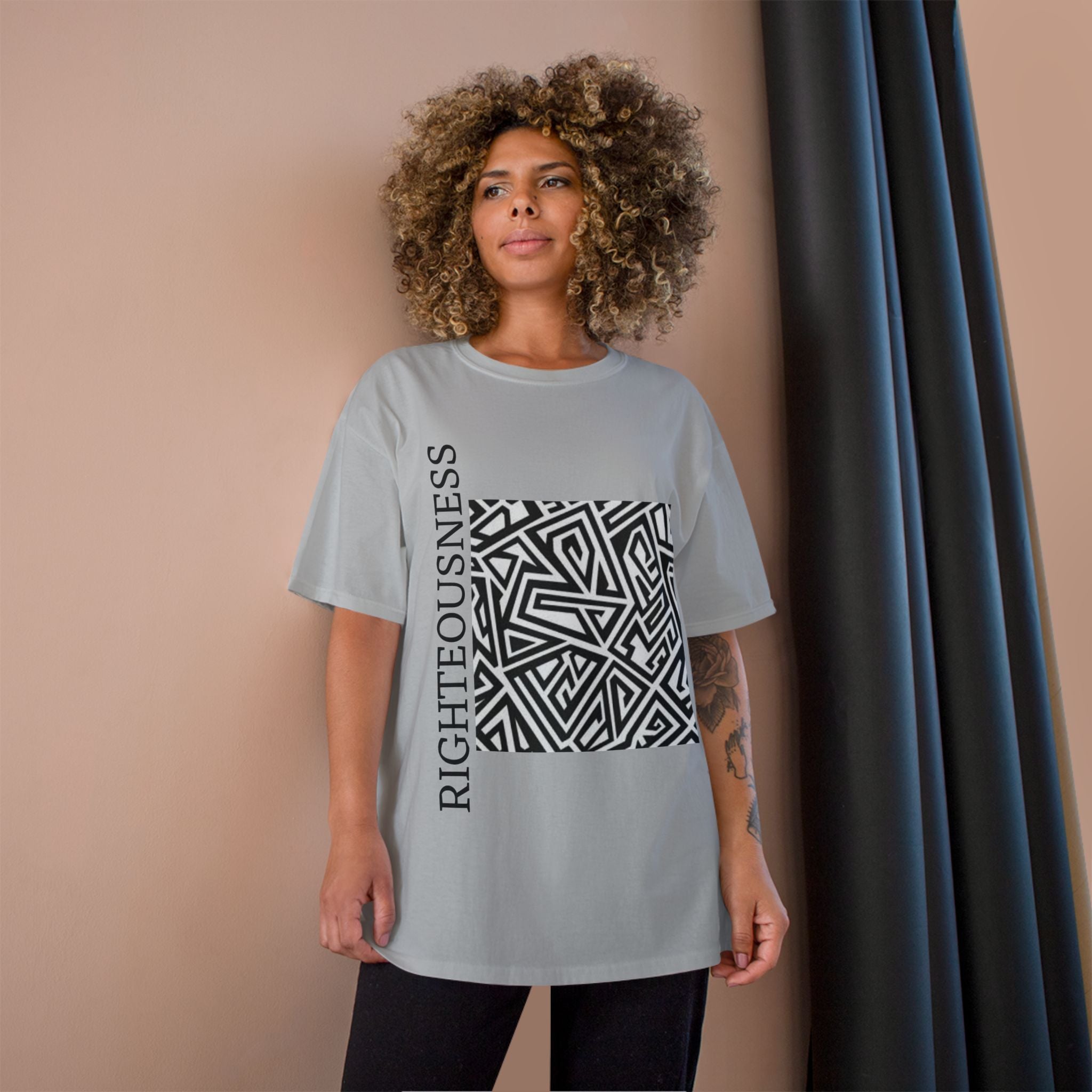 Righteousness Graphic T-Shirt — Abstract Maze Design