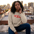 Unisex Crewneck Sweatshirt —Divine Love Couple Minimal Line Art  Sweatshirt