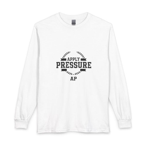 Apply Pressure Long Sleeve Tee — Vintage Motivational AP Shirt