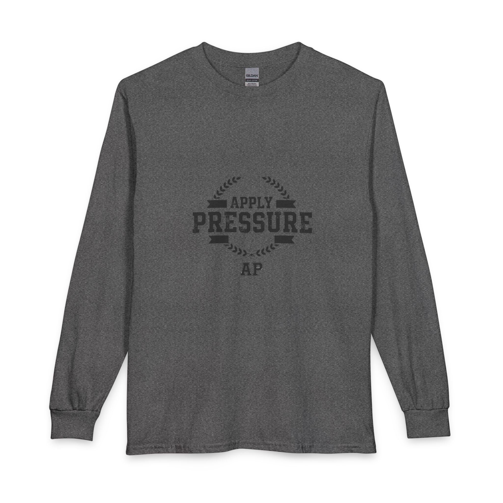 Apply Pressure Long Sleeve Tee — Vintage Motivational AP Shirt
