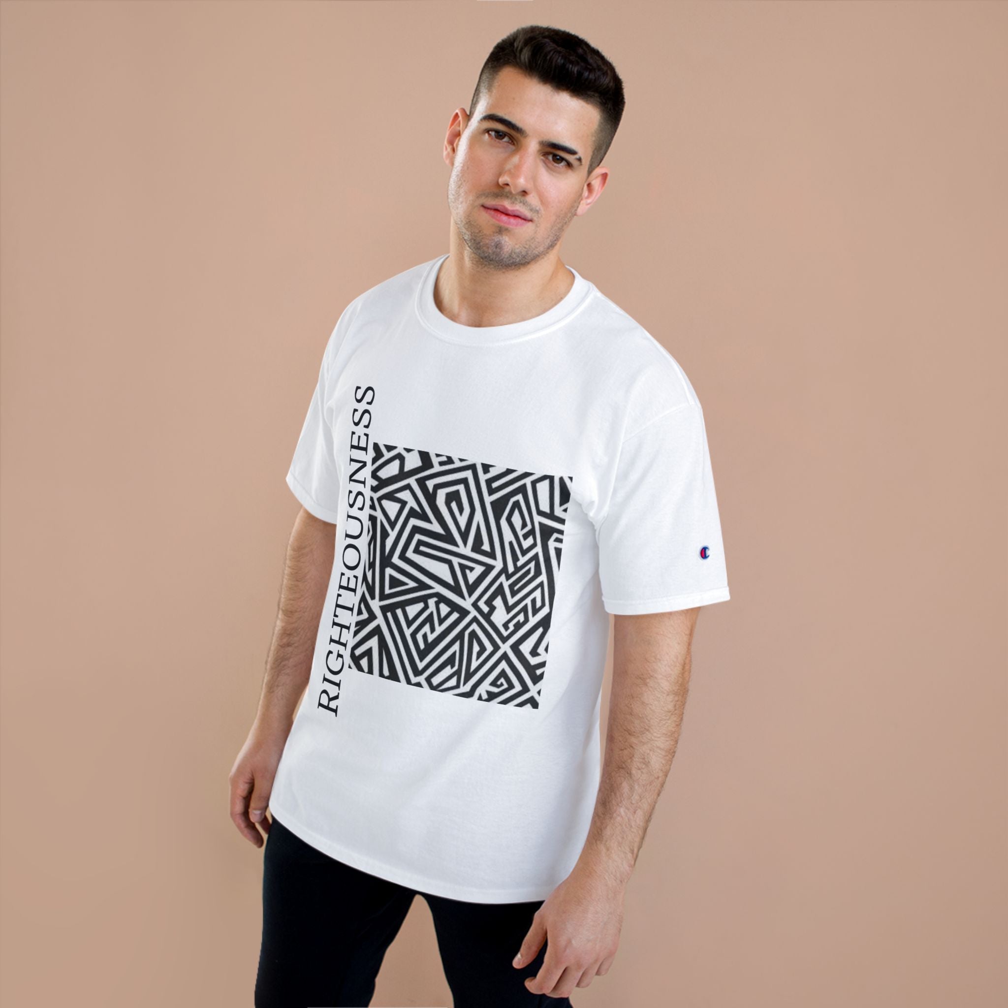 Righteousness Graphic T-Shirt — Abstract Maze Design