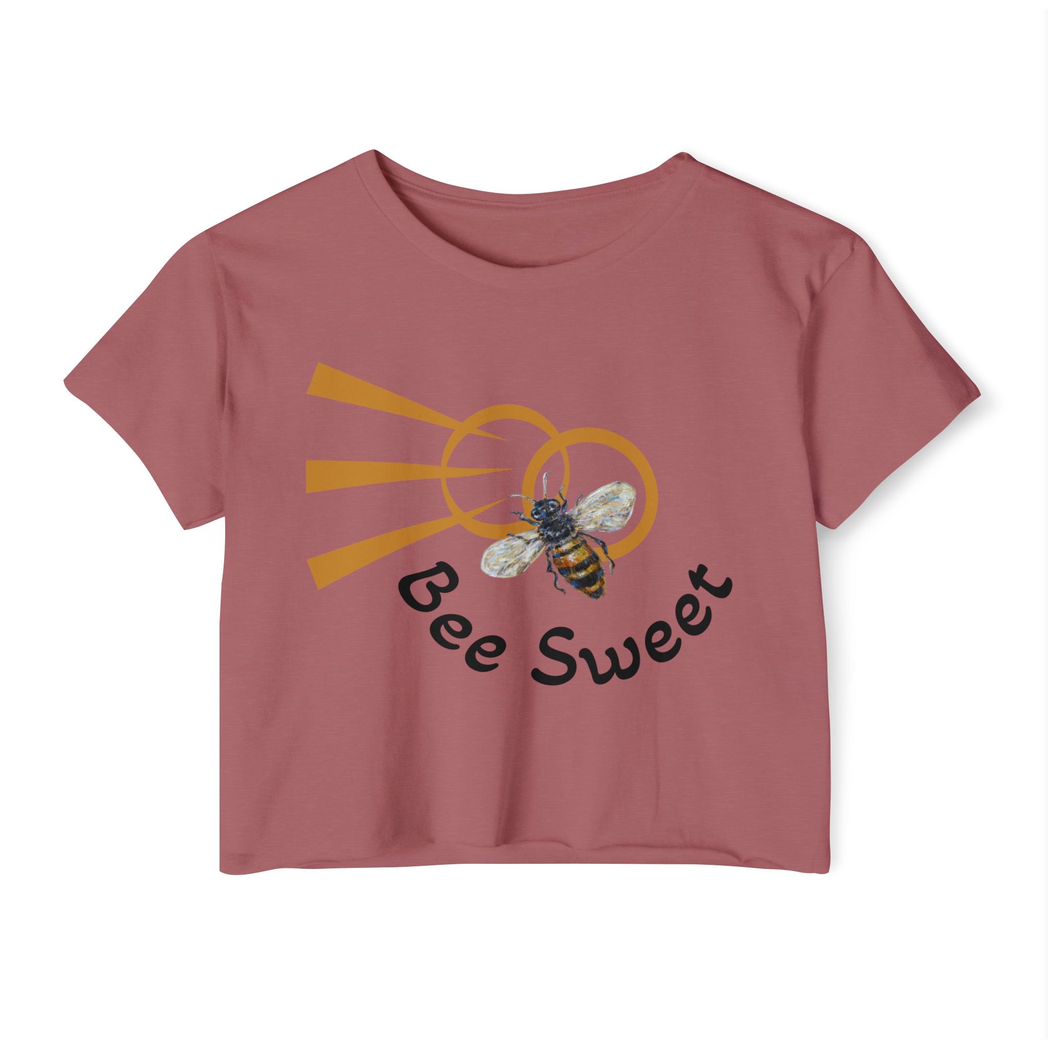 “Bee Sweet” retro graphic crop top