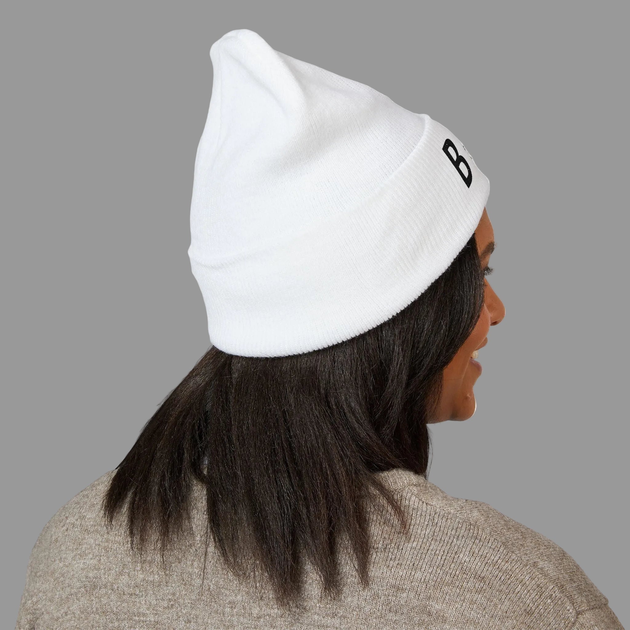 “Bee Sweet” Embroidered Cuffed Beanie Hat