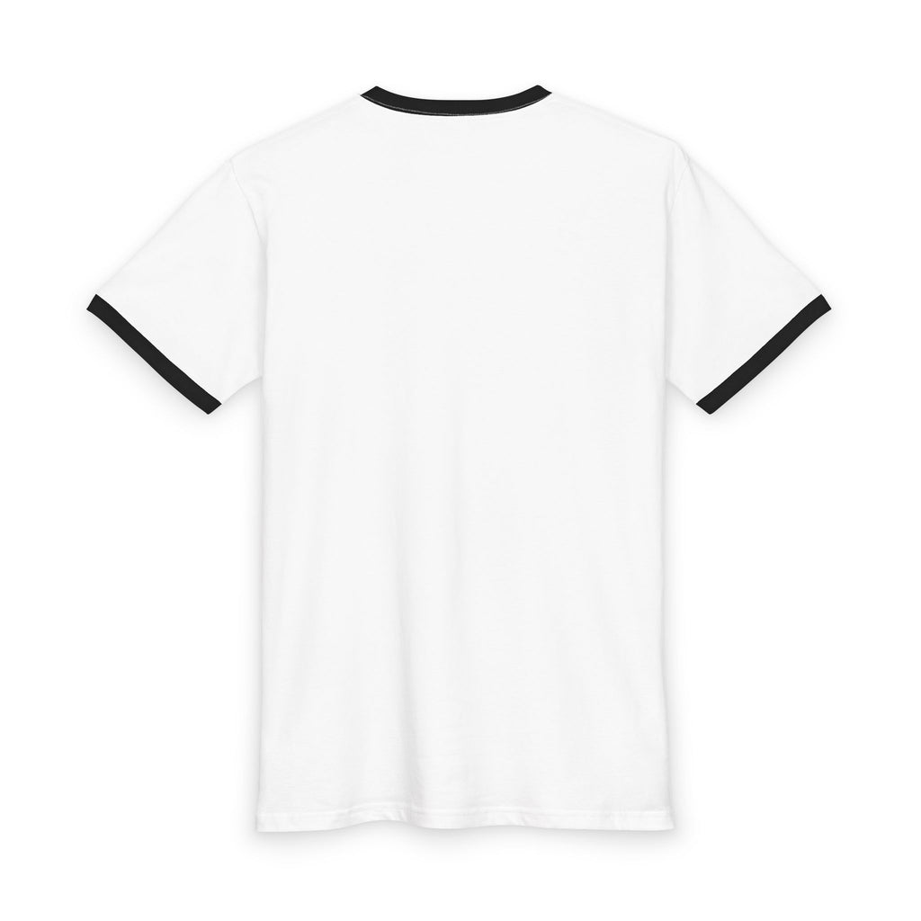 Kingly Character Ringer Tee — Vintage Athletic White & Black T-Shirt